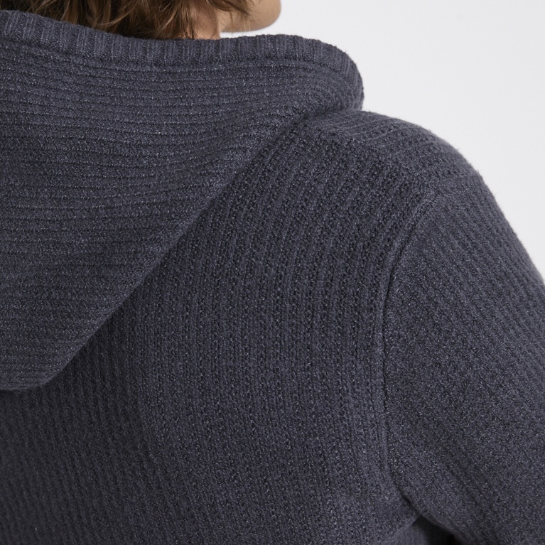 Knit zip hoodie "Sebastian" Dark Grey